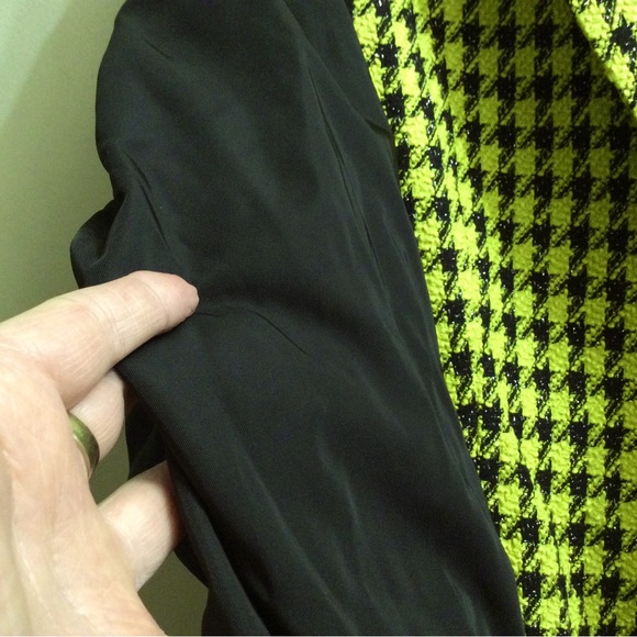 NWT Circus NY unique funky bold Sulphur Spring Houndstooth Blazer Bomber - Picture 8 of 16